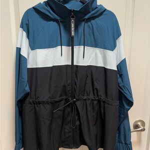 Mind Body Love Colorblock Hooded Windbreaker size 1X